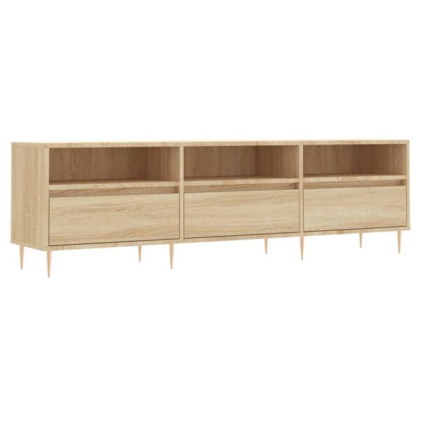 vidaXL Meuble TV chêne sonoma 150x30x44,5 cm bois d'ingénierie