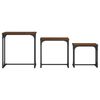 vidaXL Tables basses gigognes 3 pcs chêne marron bois d'ingénierie