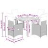 vidaXL Ensemble de bistro de jardin 5 pcs coussins beige poly rotin