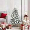 vidaXL Sapin de No&euml;l artificiel Vert et blanc 120 cm PVC et m&eacute;tal