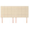 vidaXL T&ecirc;te de lit Cr&egrave;me 200x5x118/128 cm Tissu