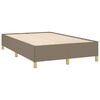 vidaXL Sommier &agrave; lattes de lit matelas et LED taupe 120x190 cm tissu