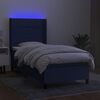 vidaXL Sommier &agrave; lattes de lit matelas LED Bleu 80x200cm Tissu