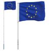 vidaXL Drapeau de l'Europe et m&acirc;t 5,55 m Aluminium