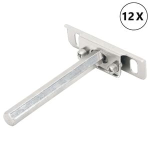 vidaXL Supports d'&eacute;tag&egrave;res flottantes 12pcs invisible acier au carbone