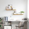 vidaXL &Eacute;tag&egrave;re Murale 2 pcs Beige 80 x 23,5 x 4 cm Bois d'ing&eacute;nierie