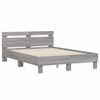 vidaXL Cadre de lit avec LED sans matelas sonoma gris 120x190 cm