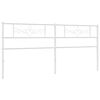 vidaXL T&ecirc;te de lit de remplacement m&eacute;tal blanc 193 cm
