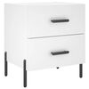 vidaXL Table de chevet blanc 40x35x47,5 cm bois d&rsquo;ing&eacute;nierie