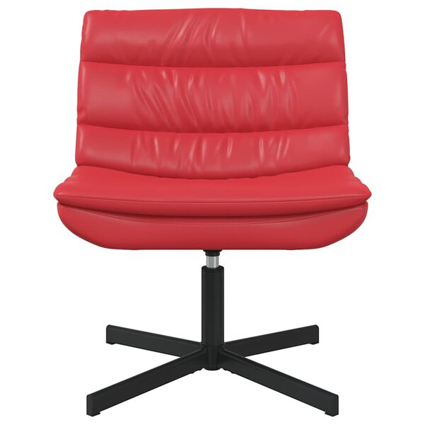 vidaXL Chaise pivotante Rouge 63 x 75 x 76 cm PU