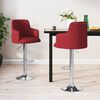 vidaXL Tabourets de bar lot de 2 rouge bordeaux tissu