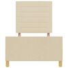 vidaXL Cadre de lit avec t&ecirc;te de lit Cr&egrave;me 80 x 200 cm tissu