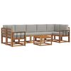 vidaXL Ensemble de canap&eacute;s d'ext&eacute;rieur 8 pcs Gris Naturel et Clair
