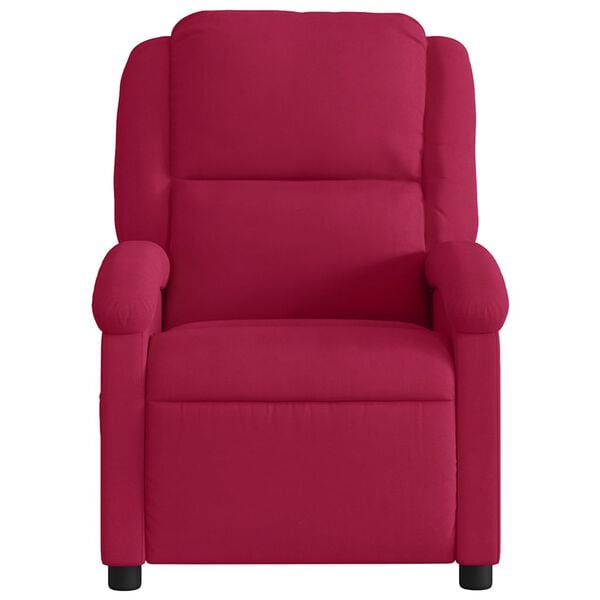 vidaXL Fauteuil de massage inclinable rouge bordeaux velours