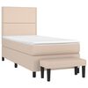 vidaXL Sommier &agrave; lattes de lit avec matelas Cappuccino 90x200 cm