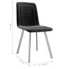 vidaXL Chaises &agrave; manger lot de 2 Noir Velours