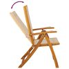 vidaXL Chaises pliables de jardin lot de 4 bois d'acacia et textil&egrave;ne
