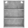 vidaXL Buffet haut Gris béton 69,5x34x180 cm Bois d'ingénierie