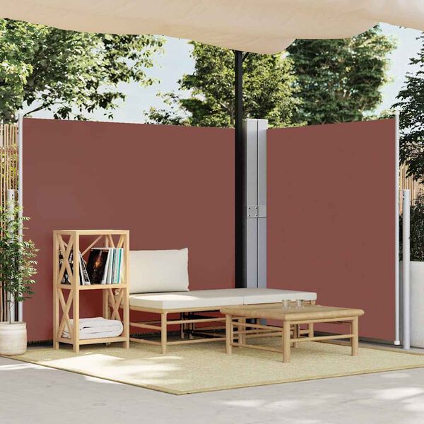 vidaXL Auvent latéral rétractable de patio 170x1200 cm Marron