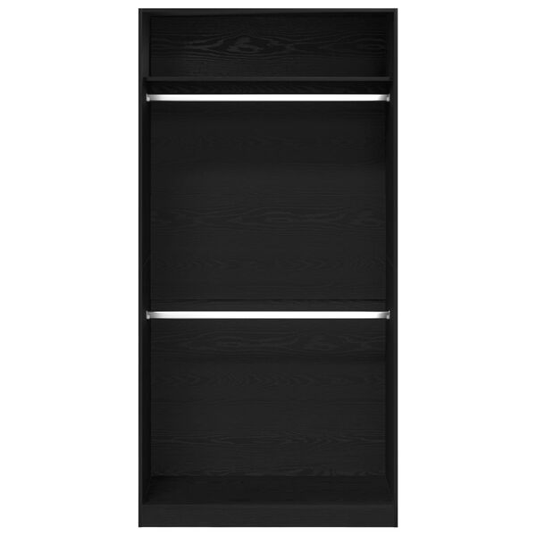 vidaXL Armoire Ch&ecirc;ne noir 100 x 50 x 200 cm Bois d'ing&eacute;nierie