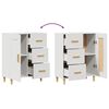 vidaXL Buffet Blanc 69,5x34x90 cm Bois d'ing&eacute;nierie