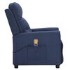 vidaXL Fauteuil de massage Bleu Tissu