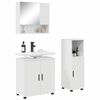 vidaXL Ensemble de mobilier de salle de bain 3 pcs Blanc brillant
