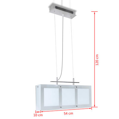 Lampe suspendue pour salle à manger en verre 3 x E14