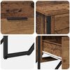 vidaXL Commode avec tiroir 2 pcs Bois ancien 91 x 35,5 x 74,5 cm