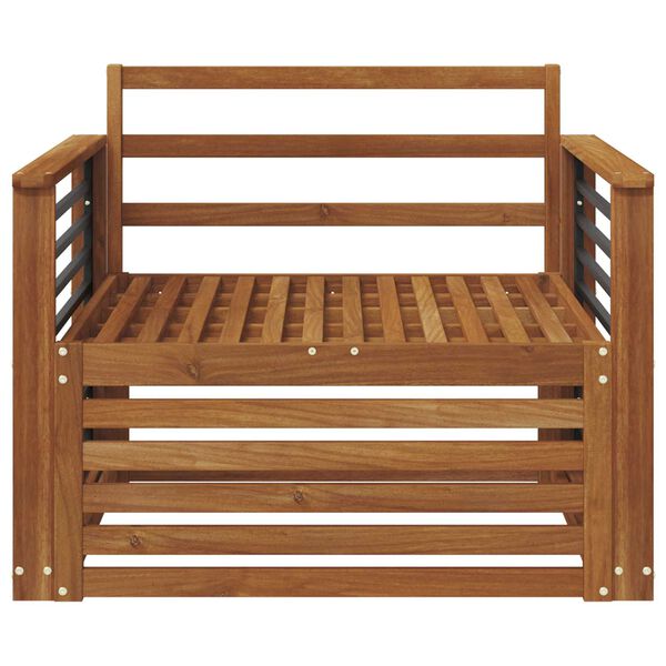 vidaXL 2 Pi&egrave;ce Canap&eacute; avec Accoudoirs Bois d'Acacia Massif Naturel