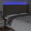 vidaXL T&ecirc;te de lit &agrave; LED Taupe 203x16x118/128 cm Tissu
