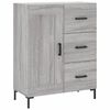 vidaXL Buffet haut Sonoma gris 69,5x34x180 cm Bois d'ing&eacute;nierie