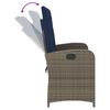 vidaXL Banc inclinable de jardin avec coussins gris r&eacute;sine tress&eacute;e
