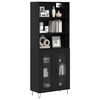 vidaXL Haut Armoire 2 pcs Ch&ecirc;ne noir Bois d'ing&eacute;nierie