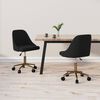 vidaXL Chaises pivotantes &agrave; manger lot de 2 noir velours