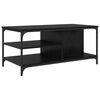 vidaXL Table basse Ch&ecirc;ne noir 100 x 50 x 45 cm Bois d'ing&eacute;nierie