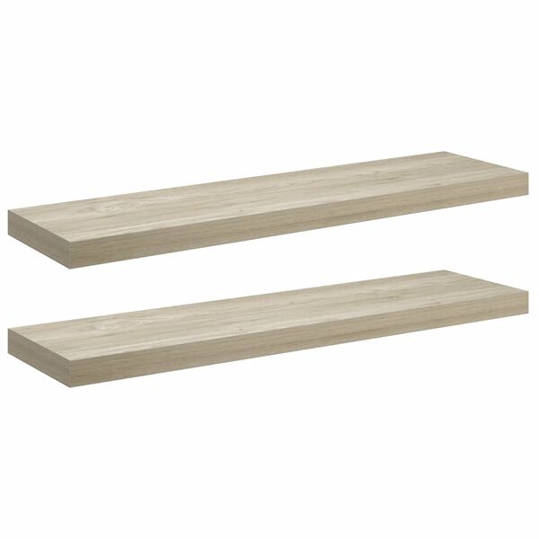 vidaXL &Eacute;tag&egrave;res murales flottantes 2 pcs ch&ecirc;ne 90x23,5x3,8 cm MDF