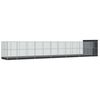 vidaXL Voli&egrave;re avec extension argent&eacute; 1244x203x216 cm acier