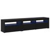 vidaXL Meuble TV 2 pc Ch&ecirc;ne noir Bois d'ing&eacute;nierie