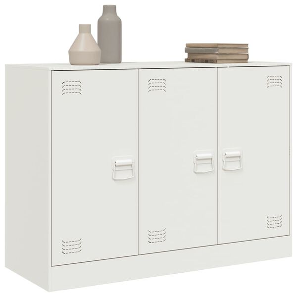 vidaXL Buffet blanc 99x39x73 cm acier