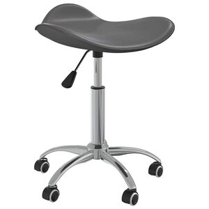 vidaXL Chaise pivotante de salle &agrave; manger Gris Similicuir