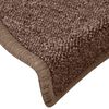 vidaXL Tapis d'escalier 30 pi&egrave;ces 65 x 24 x 4 cm Marron Demi-rond Grand