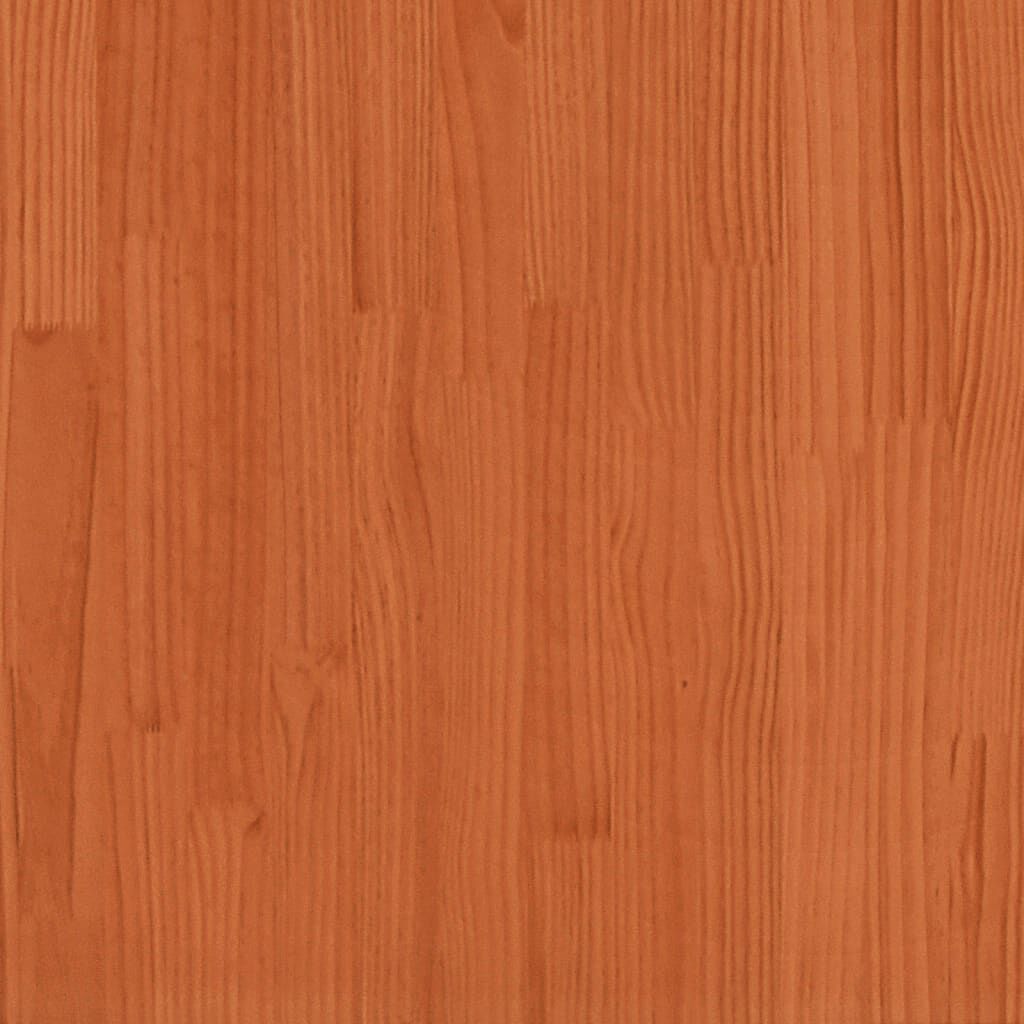vidaXL Table de chevet avec bureau cire marron bois de pin massif