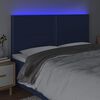 vidaXL T&ecirc;te de lit &agrave; LED Bleu 200x5x118/128 cm Tissu