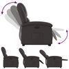 vidaXL Fauteuil inclinable &eacute;lectrique marron fonc&eacute; cuir v&eacute;ritable