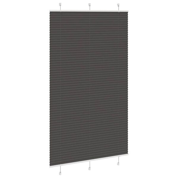 vidaXL Store pliss&eacute; noir 115x200 cm largeur du tissu 114,4cm polyester