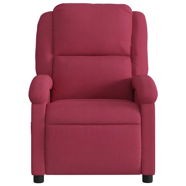 vidaXL Fauteuil de massage inclinable rouge bordeaux velours