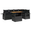 vidaXL Salon de jardin 6 pcs avec coussins noir r&eacute;sine tress&eacute;e