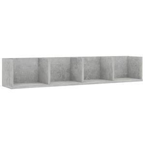 vidaXL &Eacute;tag&egrave;re murale &agrave; CD Gris b&eacute;ton 100x18x18 cm Bois d'ing&eacute;nierie
