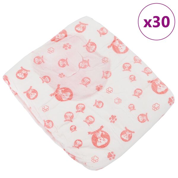vidaXL Couche jetable pour chienne 30 pcs Blanc S